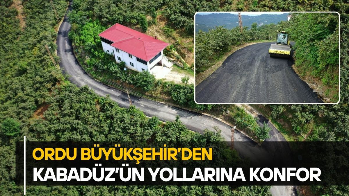 Kabadüz’de 4 Mahalleye Ulaşım Sağlayan Yol Asfaltlandı